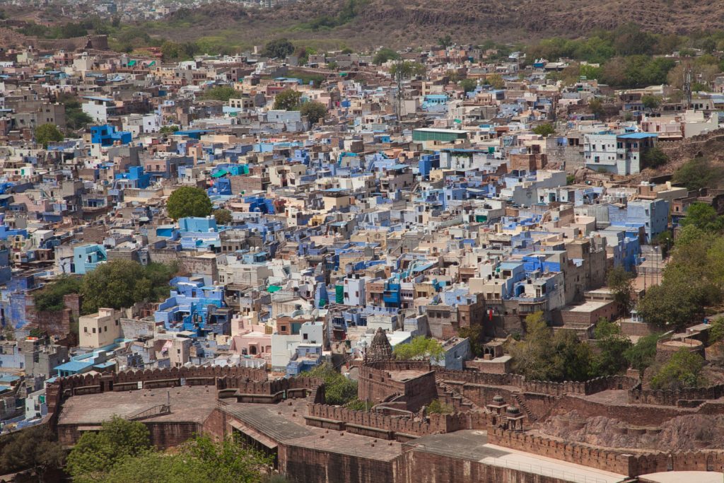Modré mesto Džódhpur, India, Rajastan